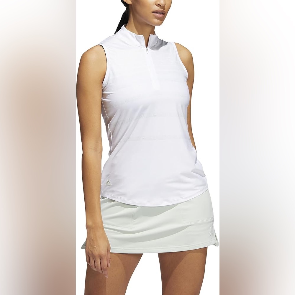 Adidas Herringbone Stripe Sleeveless Golf Top! Size Small - Picture 5 of 7